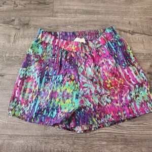 Everly Vibrant Multicolor Patterned Shorts Small